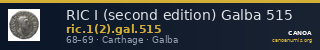 RIC I (second edition) Galba 515 — CANOA