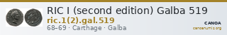 RIC I (second edition) Galba 519 — CANOA