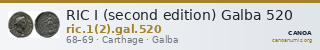 RIC I (second edition) Galba 520 — CANOA