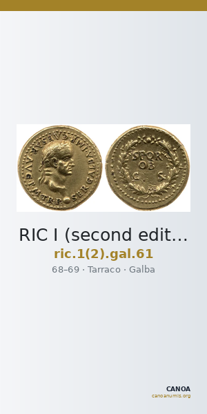 RIC I (second edition) Galba 61 — CANOA