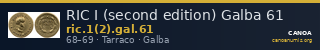 RIC I (second edition) Galba 61 — CANOA