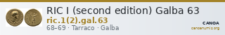 RIC I (second edition) Galba 63 — CANOA