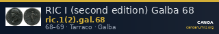 RIC I (second edition) Galba 68 — CANOA