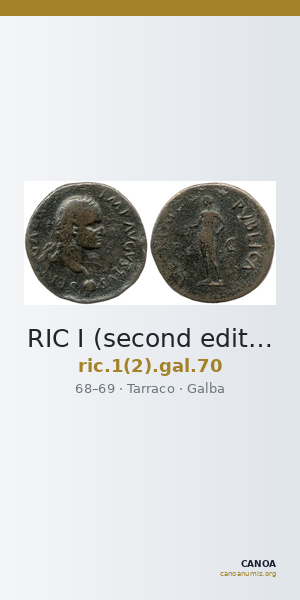 RIC I (second edition) Galba 70 — CANOA