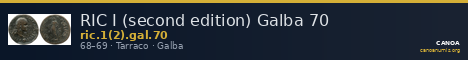 RIC I (second edition) Galba 70 — CANOA