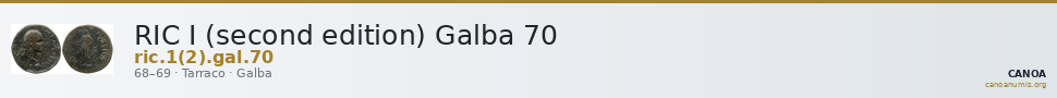 RIC I (second edition) Galba 70 — CANOA