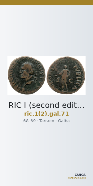RIC I (second edition) Galba 71 — CANOA