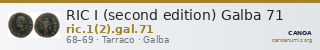 RIC I (second edition) Galba 71 — CANOA