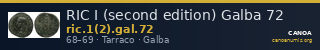 RIC I (second edition) Galba 72 — CANOA