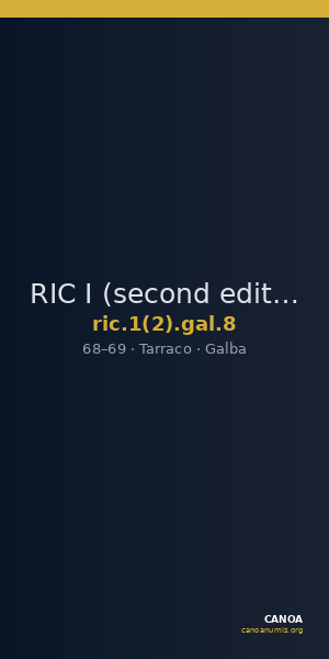 RIC I (second edition) Galba 8 — CANOA