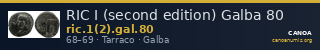 RIC I (second edition) Galba 80 — CANOA