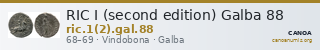 RIC I (second edition) Galba 88 — CANOA
