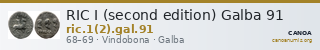 RIC I (second edition) Galba 91 — CANOA