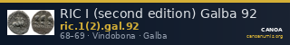 RIC I (second edition) Galba 92 — CANOA
