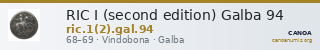 RIC I (second edition) Galba 94 — CANOA