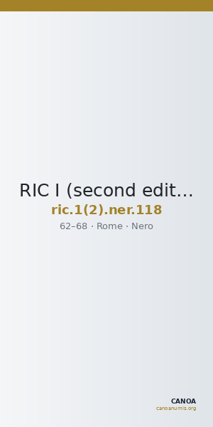 RIC I (second edition) Nero 118 — CANOA