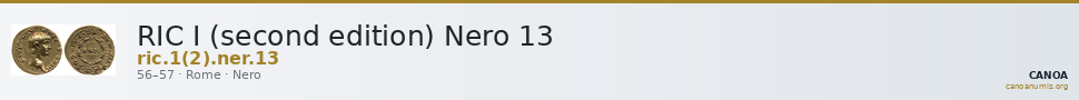 RIC I (second edition) Nero 13 — CANOA
