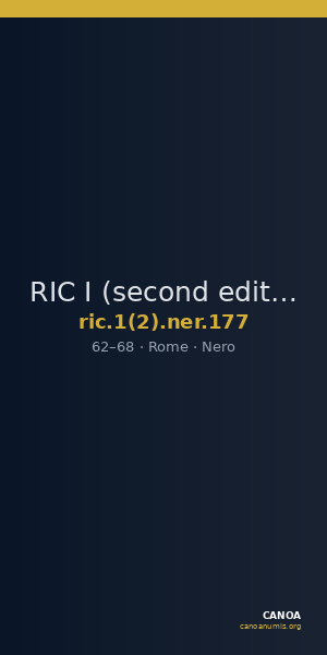 RIC I (second edition) Nero 177 — CANOA