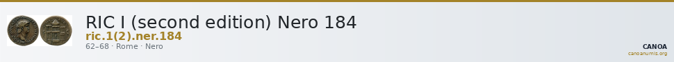 RIC I (second edition) Nero 184 — CANOA