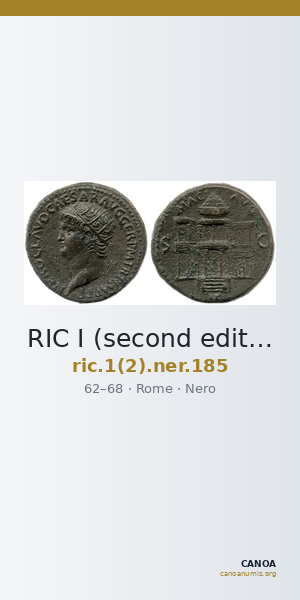 RIC I (second edition) Nero 185 — CANOA
