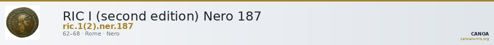 RIC I (second edition) Nero 187 — CANOA