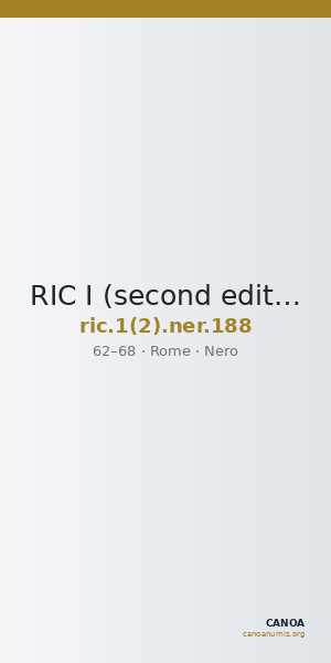 RIC I (second edition) Nero 188 — CANOA