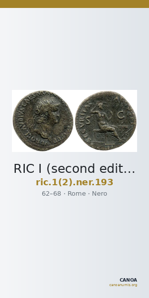 RIC I (second edition) Nero 193 — CANOA