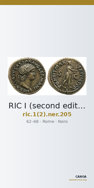 RIC I (second edition) Nero 205 — CANOA