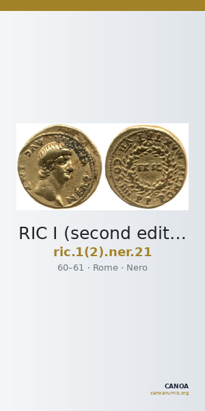 RIC I (second edition) Nero 21 — CANOA