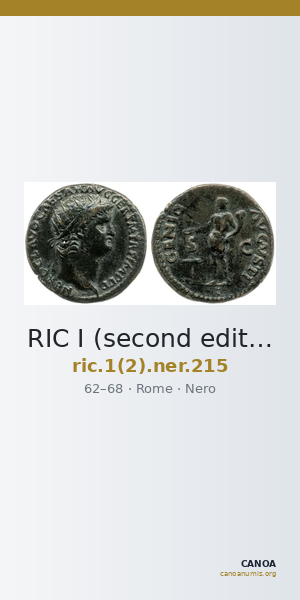 RIC I (second edition) Nero 215 — CANOA