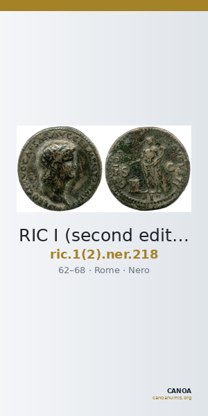 RIC I (second edition) Nero 218 — CANOA