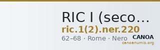 RIC I (second edition) Nero 220 — CANOA