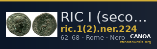 RIC I (second edition) Nero 224 — CANOA