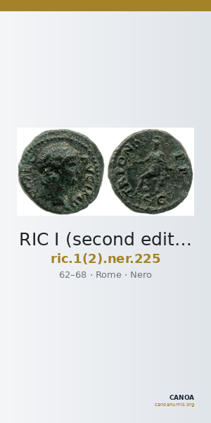 RIC I (second edition) Nero 225 — CANOA
