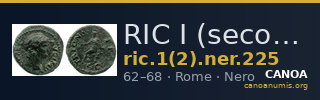 RIC I (second edition) Nero 225 — CANOA