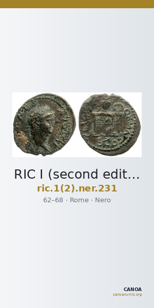 RIC I (second edition) Nero 231 — CANOA