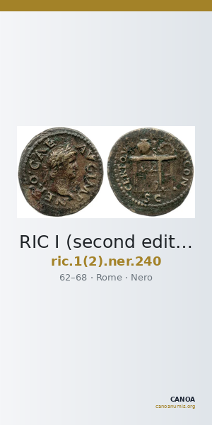 RIC I (second edition) Nero 240 — CANOA