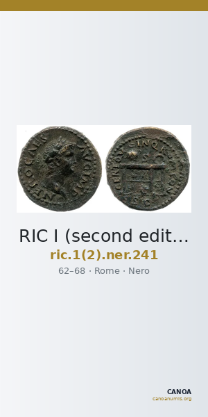 RIC I (second edition) Nero 241 — CANOA