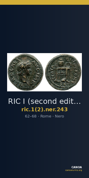 RIC I (second edition) Nero 243 — CANOA