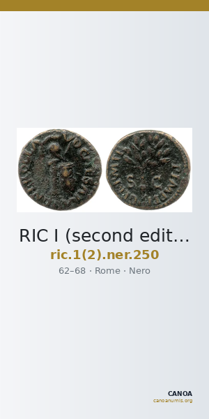 RIC I (second edition) Nero 250 — CANOA