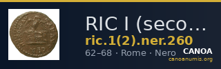 RIC I (second edition) Nero 260 — CANOA