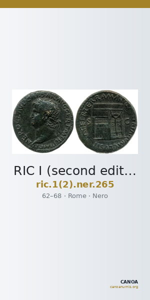 RIC I (second edition) Nero 265 — CANOA