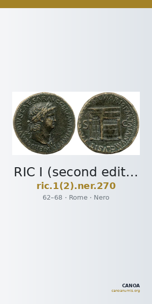 RIC I (second edition) Nero 270 — CANOA