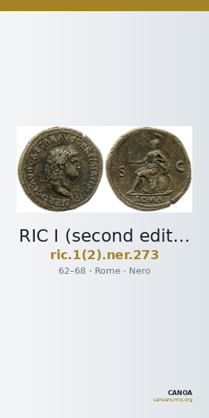 RIC I (second edition) Nero 273 — CANOA