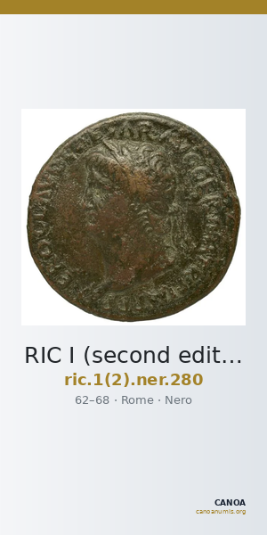 RIC I (second edition) Nero 280 — CANOA
