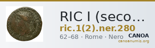 RIC I (second edition) Nero 280 — CANOA
