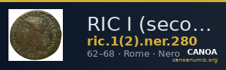 RIC I (second edition) Nero 280 — CANOA