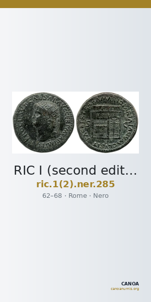 RIC I (second edition) Nero 285 — CANOA