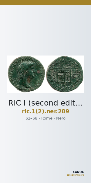 RIC I (second edition) Nero 289 — CANOA