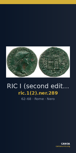 RIC I (second edition) Nero 289 — CANOA